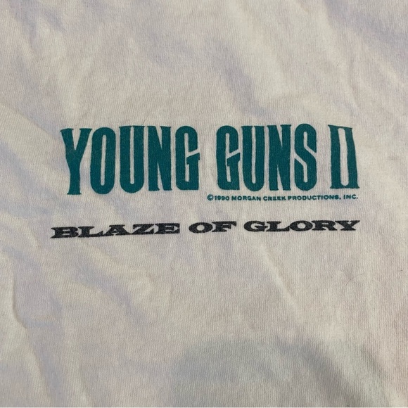 Vintage RARE 1990 Young Guns II Movie Production Shirt Size Size XL - Picture 8 of 9